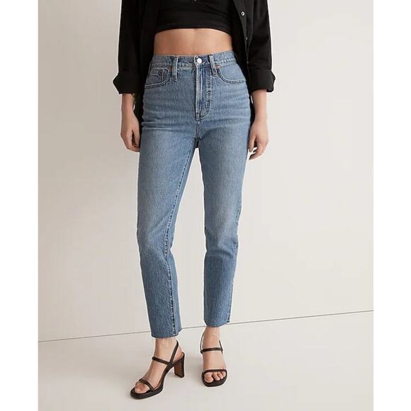Madewell The Perfect Vintage Jean Earlside Wash Raw-Hem Mix Paper Blue SZ 25 NWT - Picture 3 of 12